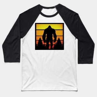 Retro bigfoot silhouette vintage Baseball T-Shirt